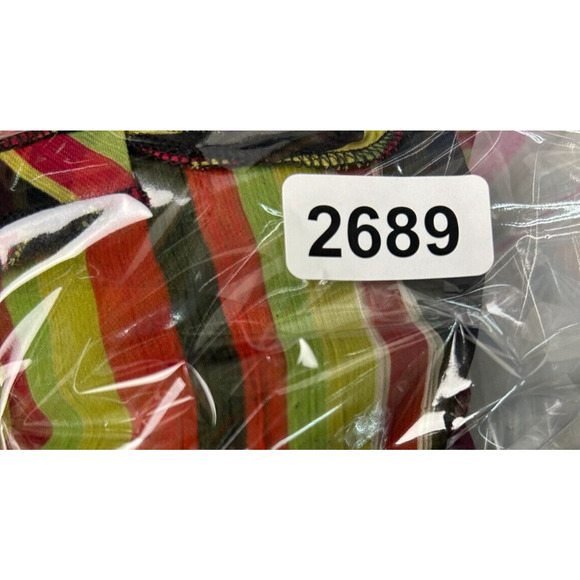 Anu By Natural Maxi Skirt Sz L Black Green Red Floral Stripe Boho Hippie Peasant - Picture 9 of 9